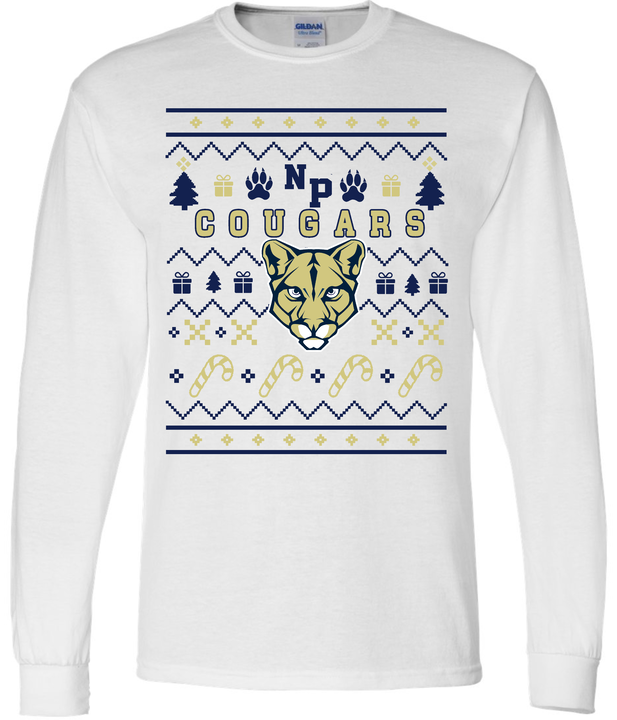 Cougars Christmas Sweater Long Sleeve